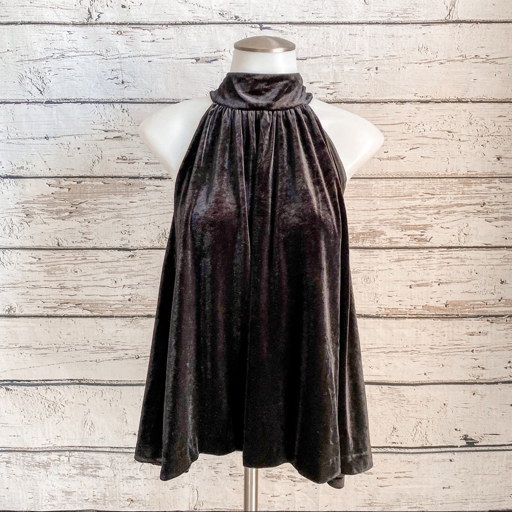 NWT French Connection velvet halter top